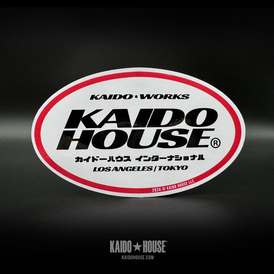 Kaido House White Oval Sticker
