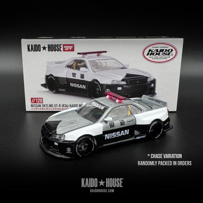 OFFSE7® JDM Police Pin & Kaido GT Nissan Skyline GT-R (R34)  Kaido Works™ V2 Aero (Japan Police)