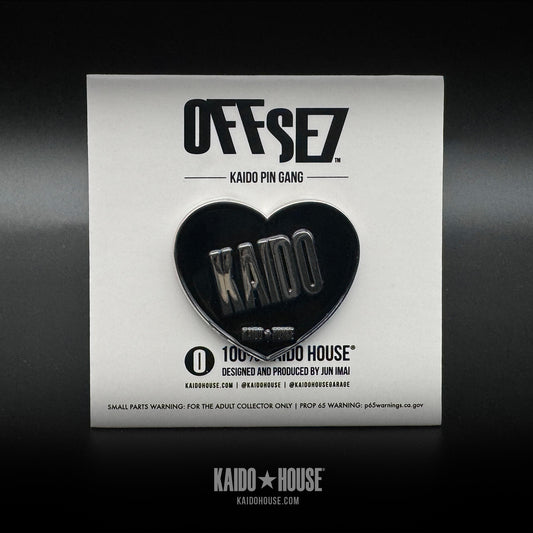 OFFSE7® Kaido Heart enamel pin, black